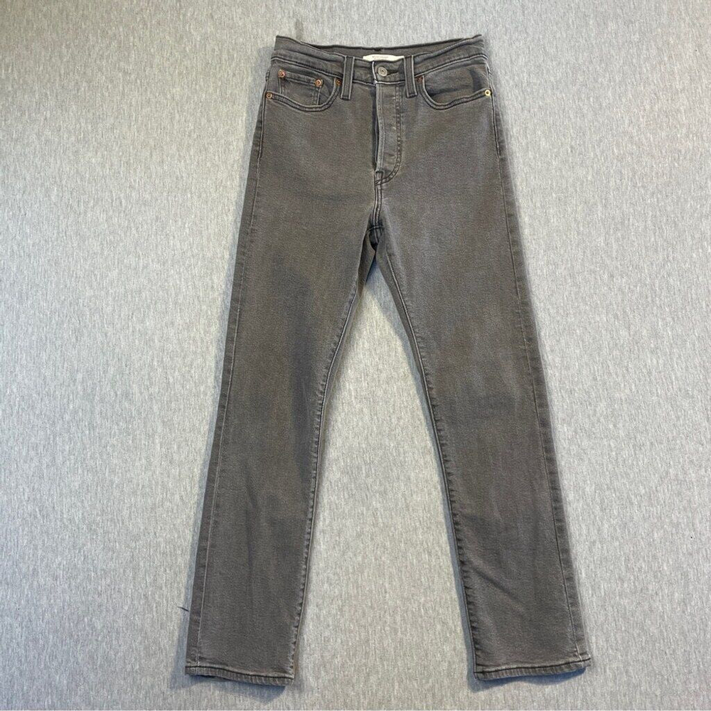 Levi’s Wedgie Straight Fit Jeans Women’s Size 27 x 28 Grey High Rise Cropped